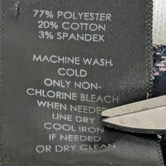 Ann Taylor Curvy Geo Jacquard Ankle Pants Purple Black Size 6 Mid Rise Office - Picture 12 of 12